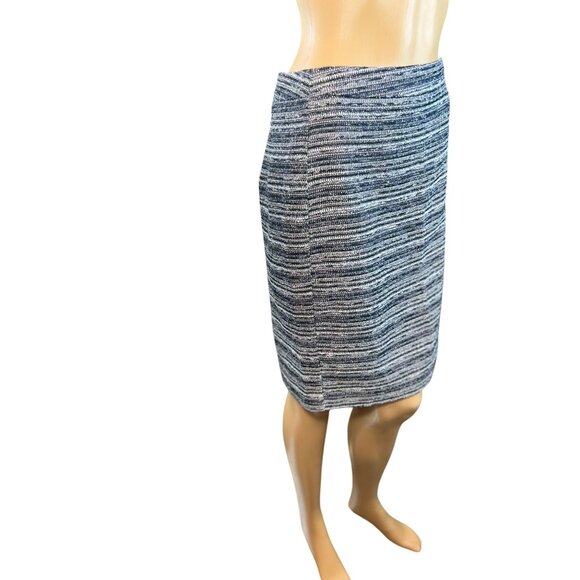 LOFT Tweed Pencil Skirt in Black/White Marled Size 0 - Picture 3 of 5